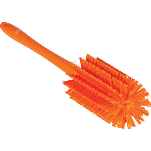 Medium Brush with Handle, Stiff Bristles, 17" Long, Orange Fastek