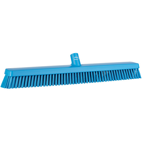 Balai-brosse robuste, Crins Fin/Ferme, 24", Bleu Fastek