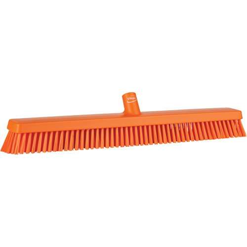 Balai-brosse robuste, Crins Fin/Ferme, 24", Orange Fastek