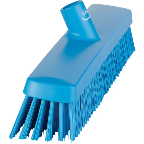 Push Broom Head, Fine/Stiff Bristles, 16-1/2", Polyester/Polypropylene, Blue Fastek