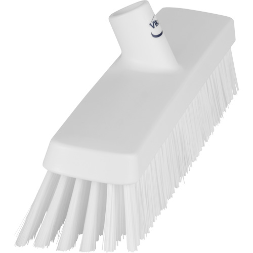 Push Broom Head, Fine/Stiff Bristles, 16-1/2", Polyester/Polypropylene, White Fastek