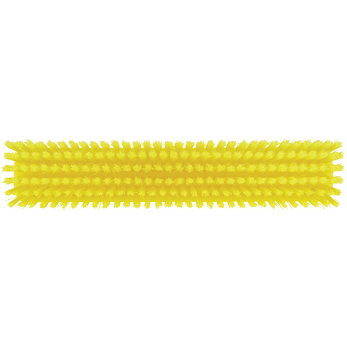 Push Broom Head, Fine/Stiff Bristles, 16-1/2", Polyester/Polypropylene, Yellow Fastek