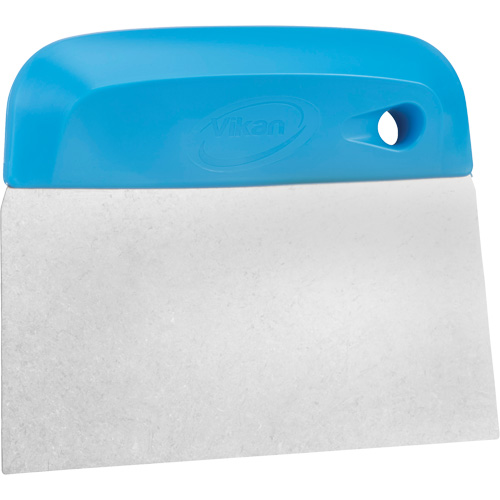 Flexible Stainless Steel Dough Cutter/Scraper, Blue, 4-1/2" W x 5-3/4" L Fastek