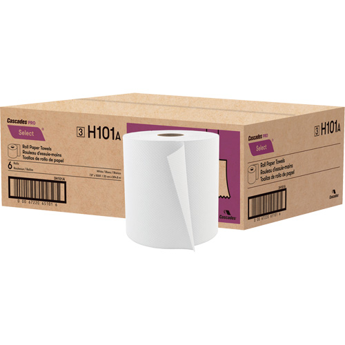 PRO Select Roll Paper Towel, 1 Ply, Standard, 1000' L Fastek