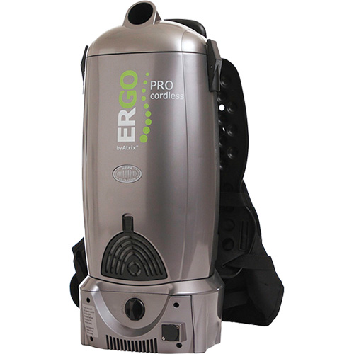 Ergo Pro Cordless Backpack Vacuum, Dry, 2 US Gal. (7.57 Litres) Fastek