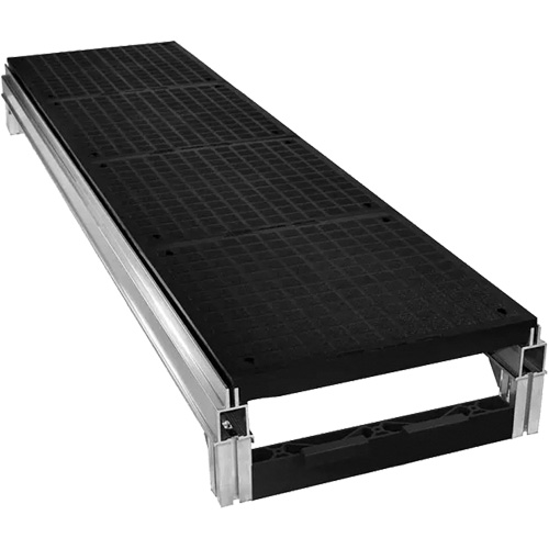 Trousse de plateforme de travail modulaire en aluminium lisse FOUNDATION, 18" la x 72" pr, Capacit&eacute; de 400 lb, Enti&egrave;rement soud&eacute; Fastek