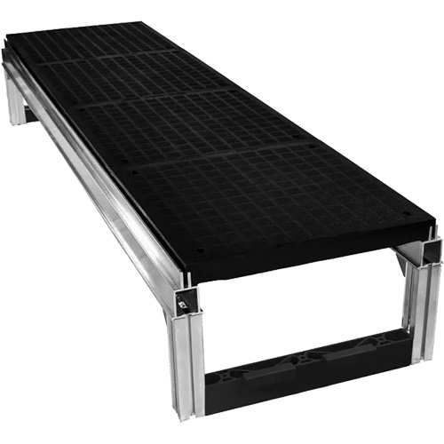 FOUNDATION Smooth Modular Aluminum Work Platform Kit, 18" W x 72" D, 400 lbs. Capacity, All-Welded Fastek
