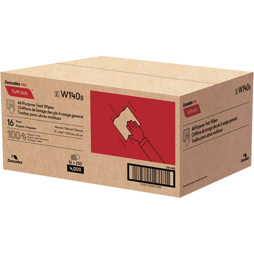 PRO Tuff-Job&reg; Teat Wipes, All-Purpose, 10-1/4" L x 9-1/8" W Fastek