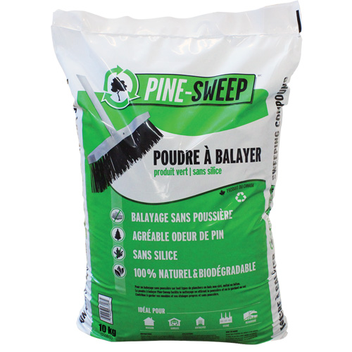 Pine Sweep Biodegradable Sweeping Compound, Bag, 22 lbs. (10 kg) Fastek