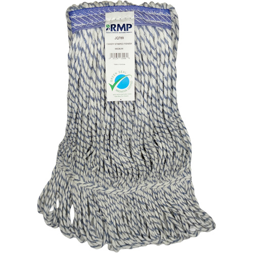Candy-Striped Mop Head, Floor Finishing, Synthetic, Loop Style Fastek