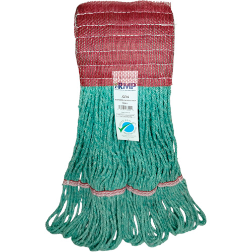 Wide-Band Mop Head, Antimicrobial/Floor Finishing/Specialty, Cotton/Rayon/Synthetic, Loop Style Fastek