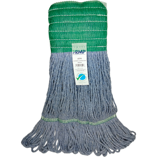 Wide-Band Mop Head, Antimicrobial/Floor Finishing/Specialty, Cotton/Rayon/Synthetic, Loop Style Fastek