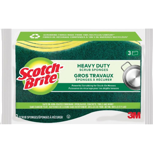 &eacute;ponge &agrave; r&eacute;curer pour les travaux intenses Scotch-Brite, &agrave; r&eacute;curer, 2-3/5" la x 4-2/5" l Fastek
