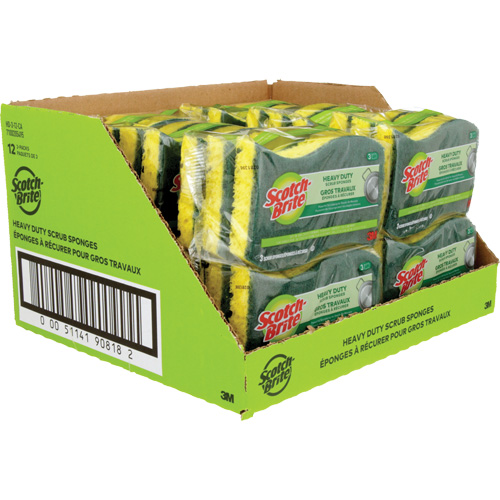 &eacute;ponge &agrave; r&eacute;curer pour les travaux intenses Scotch-Brite, &agrave; r&eacute;curer, 2-3/5" la x 4-2/5" l Fastek