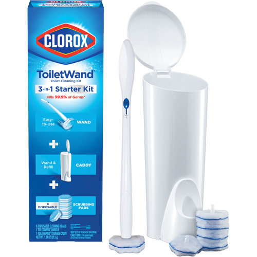 Disinfecting ToiletWand Disposable Cleaner 3-in-1 Starter Kit Fastek