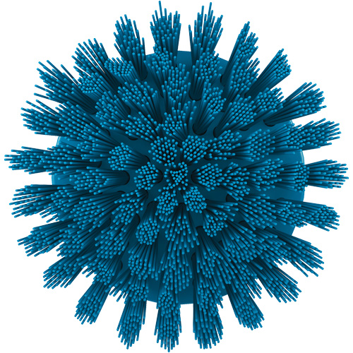 Brosse ronde HyDrive pour perceuse, Soies Tr&egrave;s ferme, Longueur de 3-1/10", Bleu Fastek