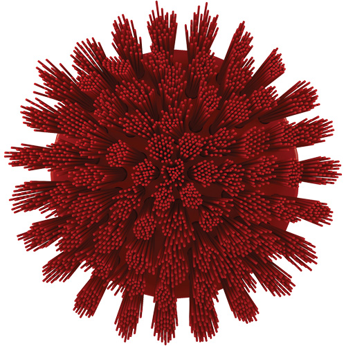Brosse ronde HyDrive pour perceuse, Soies Tr&egrave;s ferme, Longueur de 3-1/10", Rouge Fastek