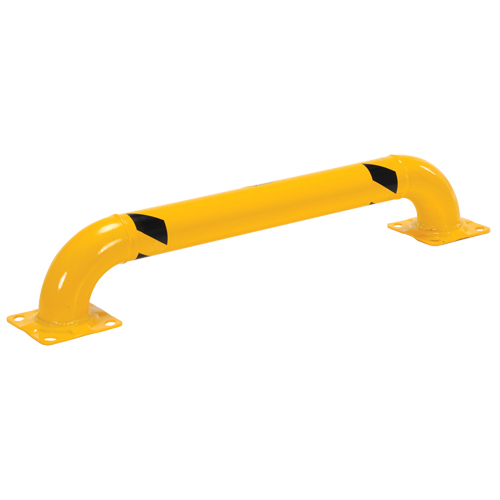 Low Profile Rack Guards, 4' W x 0.75' H, Yellow Fastek