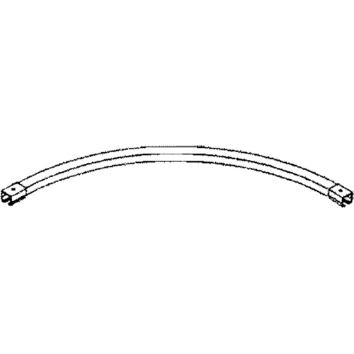 90° Curved Curtain Partition Track with Splicers, 3' L Fastek