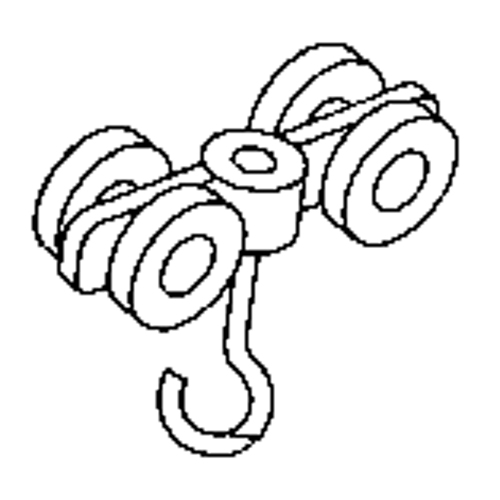 Rouleau double en acier pour rail de roulement de murs-rideaux Fastek