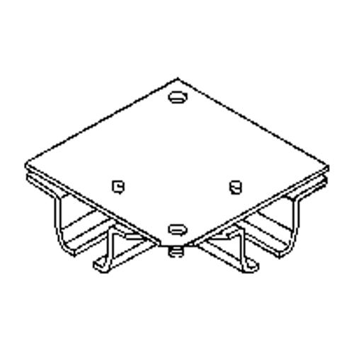 Ceiling Mount Curtain Partition 90° Corner Connector Fastek