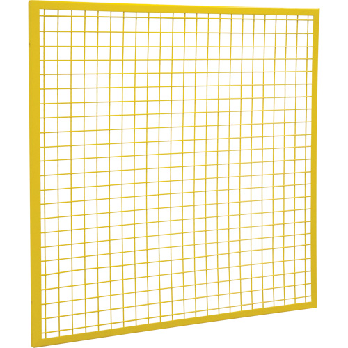 Wire Mesh Partition Components - Panels, 4' H x 4' W, Yellow Fastek