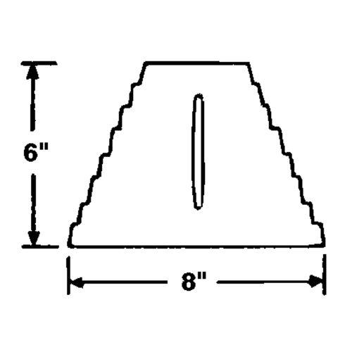 Cale de roue, 9" x 8" x 6", Noir Fastek
