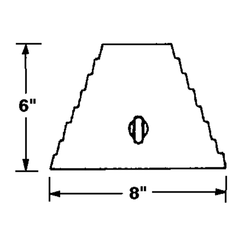 Cale de roue, 9" x 8" x 6", Noir Fastek