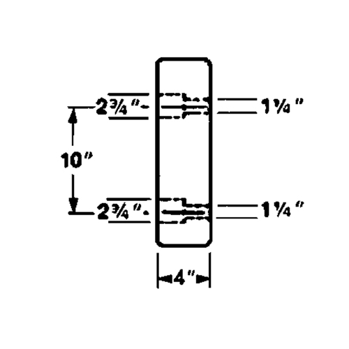 Molded Rubber Dock Guards, Rubber, 18" W x 4" D x 18" H Fastek