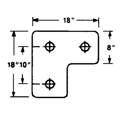 Molded Rubber Dock Guards, Rubber, 18" W x 4" D x 18" H Fastek