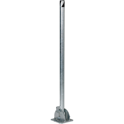 Butoirs repliables, Acier, 42" h x 1-3/4" la, Argent Fastek