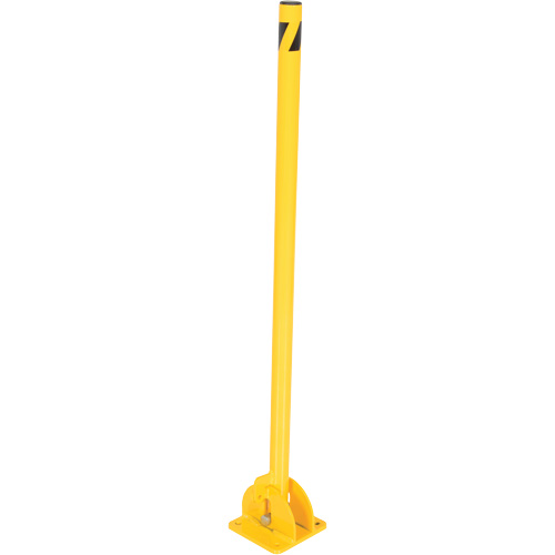 Butoirs repliables, Acier, 42" h x 1-3/4" la, Jaune Fastek