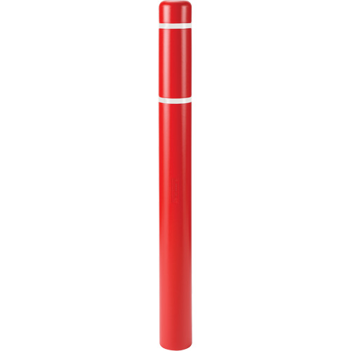 Polyethylene Bollard Covers, 6-5/8" Dia. x 60" L, Red Fastek