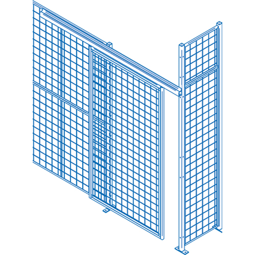 Wire Mesh Partition Components - Sliding Doors, 8' W x 10' H Fastek