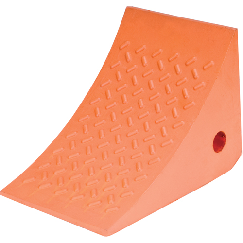 Wheel Chocks, Urethane, Orange, 8" W x 11" D x 8" H Fastek
