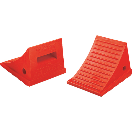 Cales-roue pour usage g&eacute;n&eacute;ral, Polyur&eacute;thane, Orange, 7-1/2" la x 8-1/2" p x 6-1/4" h Fastek