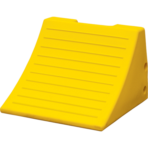 Heavy-Duty Wheel Chocks, Polyurethane, Safety Yellow, 15-1/10" W x 15" D x 11" H Fastek