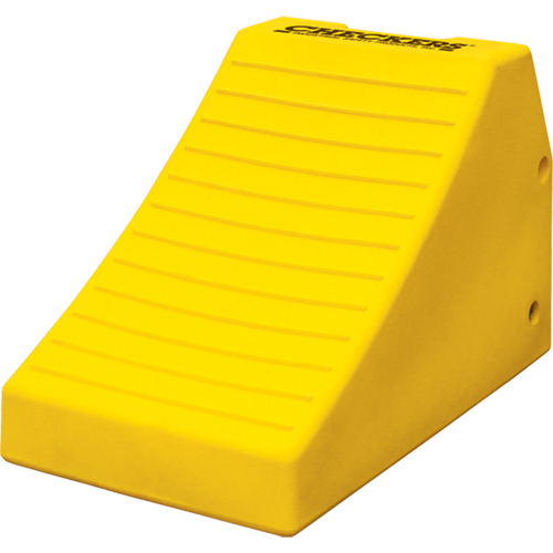 Heavy-Duty Wheel Chocks, Polyurethane, Safety Yellow, 14-1/2" W x 24-3/5" D x 16" H Fastek