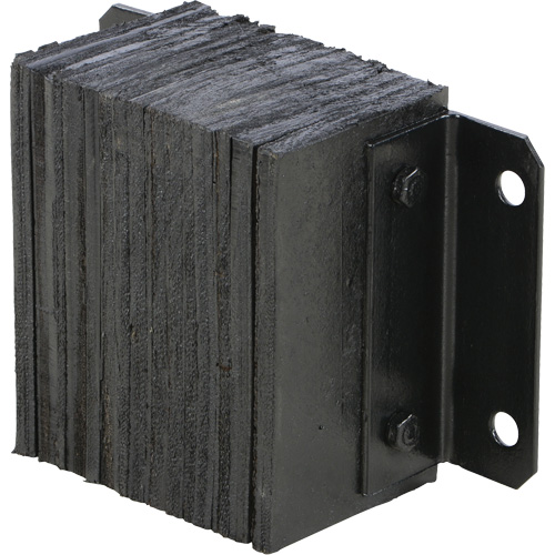 Laminated Dock Bumper, Horizontal, Rubber, 12" W x 6" D x 10" H Fastek