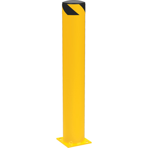 Bornes de s&eacute;curit&eacute; tubulaire, Acier, 42" h x 6-5/8" la, Jaune Fastek