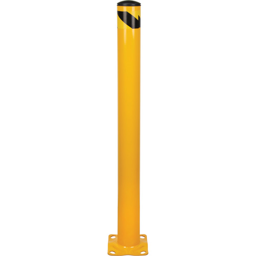 Bollard, Steel, 48" H x 4-1/2" W, Yellow Fastek