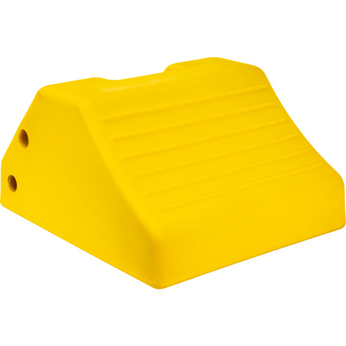 Heavy-Duty Wheel Chocks, Urethane, Yellow, 15-1/2" W x 17-7/10" D x 10" H Fastek