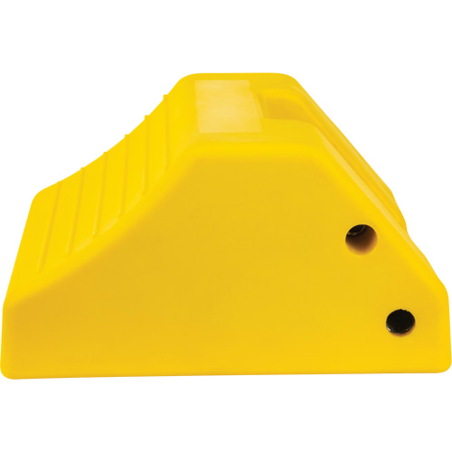 Heavy-Duty Wheel Chocks, Urethane, Yellow, 15-1/2" W x 17-7/10" D x 10" H Fastek
