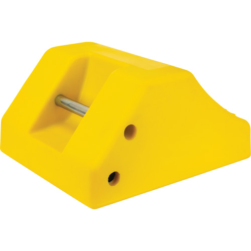 Heavy-Duty Wheel Chocks, Urethane, Yellow, 15-1/2" W x 17-7/10" D x 10" H Fastek