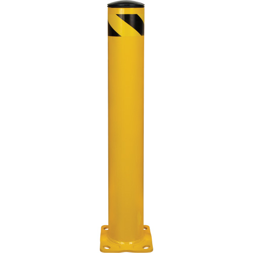 Safety Bollard, Steel, 36" H x 5-1/2" W, Yellow Fastek