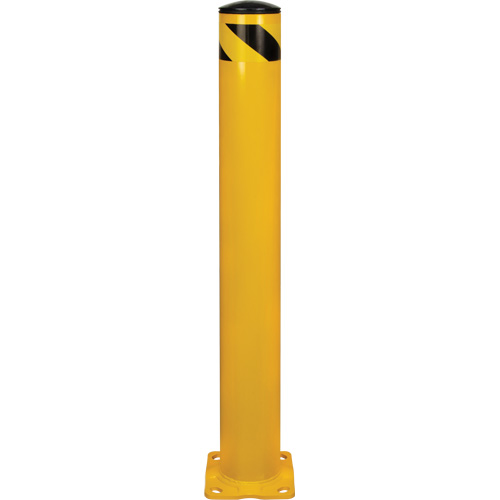 Safety Bollard, Steel, 42" H x 5-1/2" W, Yellow Fastek