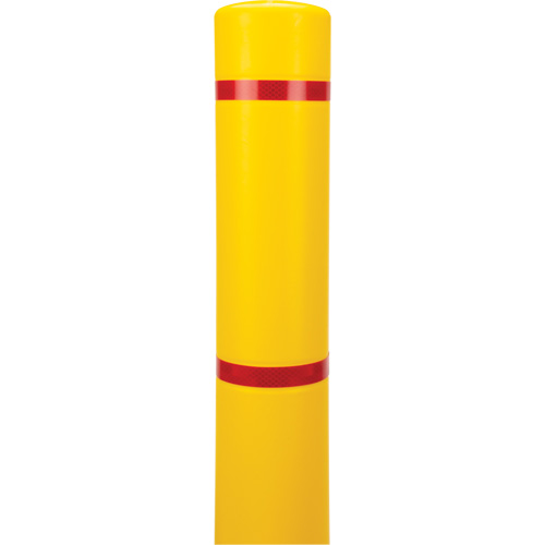 Polyethylene Bollard Cover, 4-1/2" Dia. x 64" L, Red/Yellow Fastek