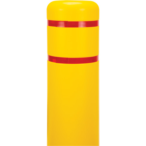 Capuchon en poly&eacute;thyl&egrave;ne pour borne de protection, 6-5/8" dia. x 52" l, Rouge/Jaune Fastek