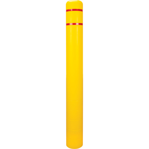 Polyethylene Bollard Cover, 6-5/8" Dia. x 60" L, Red/Yellow Fastek