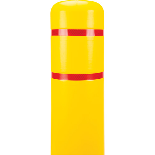 Polyethylene Bollard Cover, 6-5/8" Dia. x 60" L, Red/Yellow Fastek